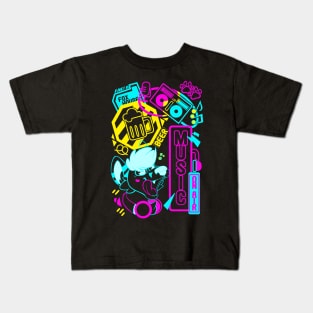 Kjisu's Nightlife Furry Design Kids T-Shirt
